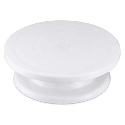 Cake Decorating Turntable with NonSlip Edge, Smooth 360 Rotation and Durable Cast Iron Base