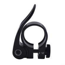 Bike Seatpost Clamp Aluminum Alloy 4mm Quick Release Buckle Lightweight Durable Easy Install