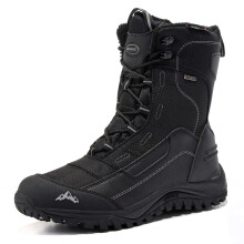 Men's Waterproof Winter Snow Boots Warm Mid Calf NonSlip Insulated Hiking Black 12.5 UK