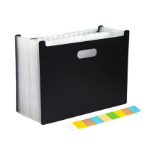 Carpeta organizadora de archivos A4 Diseño portátil Materiales de primera calidad con carpeta de acordeón expandible y portalápices oculto,