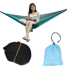 Campingausrüstung aus Fallschirmseide, robuste Hängematte für Rucksacktouren – Grau & Hellblau, Ihr Begleiter für die freie Natur