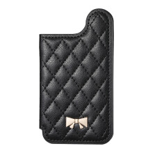 Stylish Flip Cover Card Holder Phone Pouch Organizers-Black