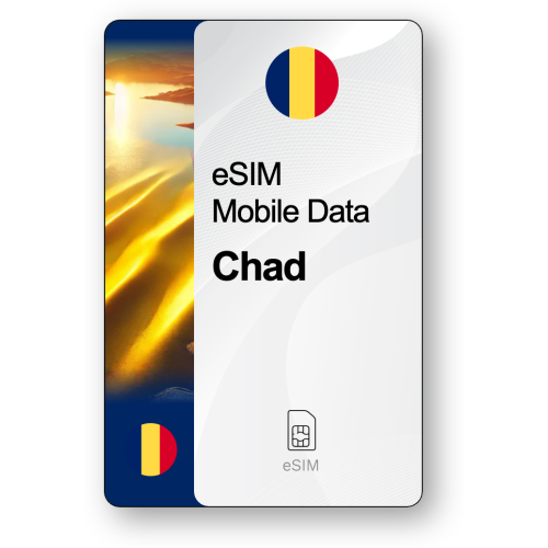 Internet eSIM Tchad, valable 30 jours, trafic 5 GB