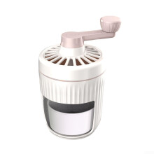 Manual Ice Crusher with Hand Operated Ice Shaver for Snow Cones and Cocktails, Compact Pink
