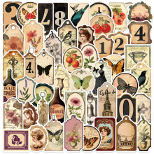 Vintage Style Cartoon Stickers Pack Of 50 Waterproof Art Decals