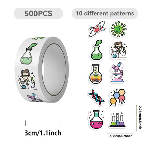 Creative Chemistry Themed Stickers Adhesive Decals For 2