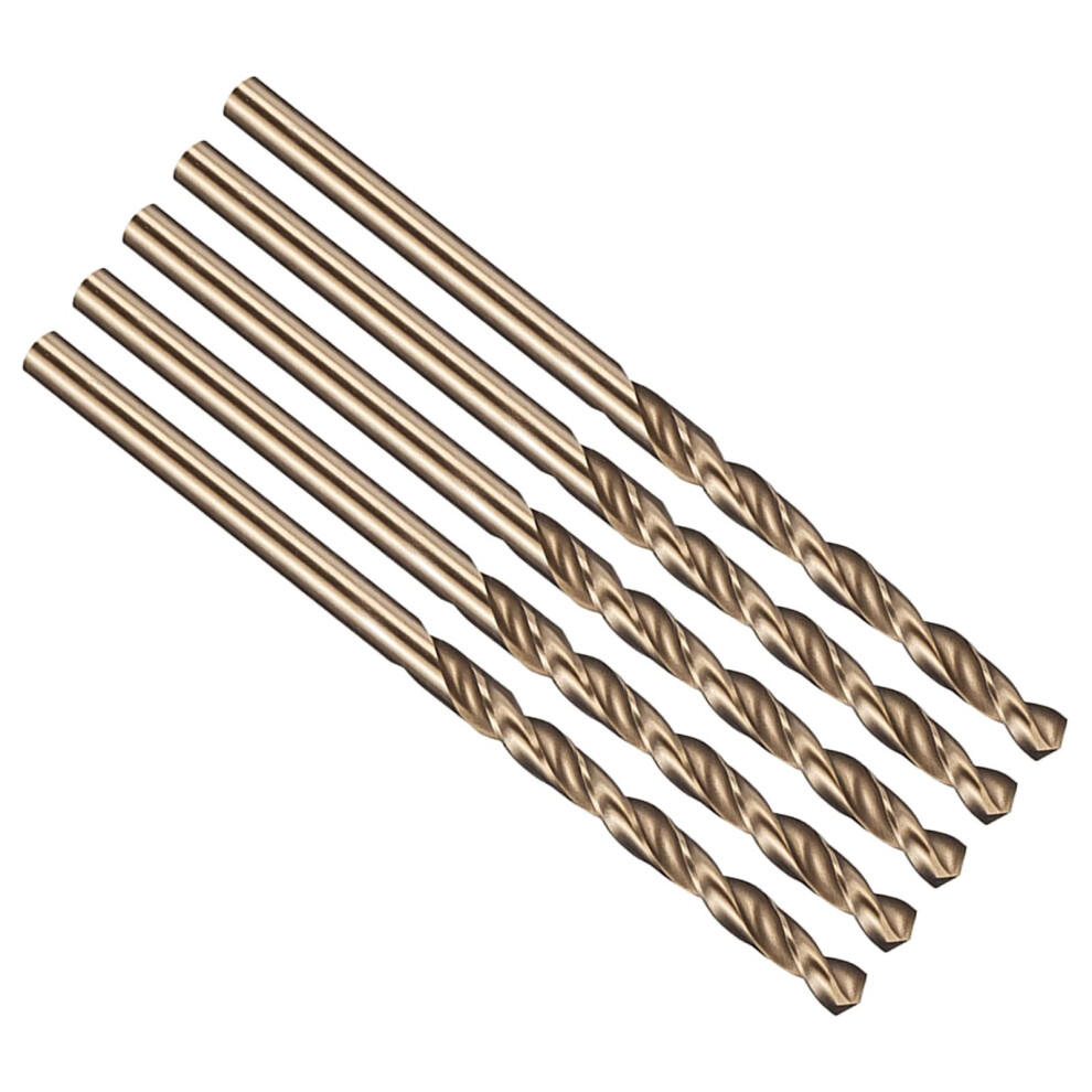 3Mm M42 Cobalt Drill Bits 5 Pack, Hss Jobber 135 Split Point For Hard Metal Gold Finish 9323874641478