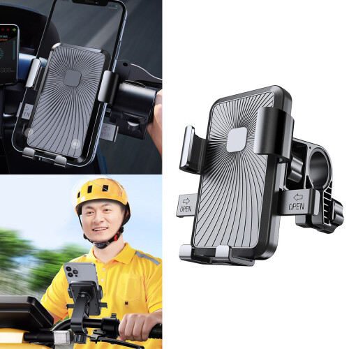 Universeller, stoßfester Fahrrad-Telefonhalter,-Rosa 1