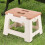 Folding Step Stool for Kitchen and Bathroom, Lightweight NonSlip Space Saving Khaki 2
