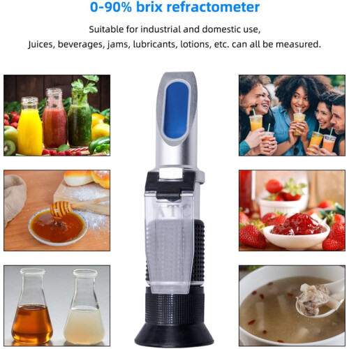 Digital 090% Brix Refractometer Sugar Content Tester with ATC for Fruit Juice Wine Honey 2