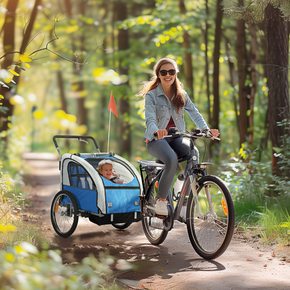Homcom Durable Steel Frame Child Carrier - Safe, Smooth Ride For Kids