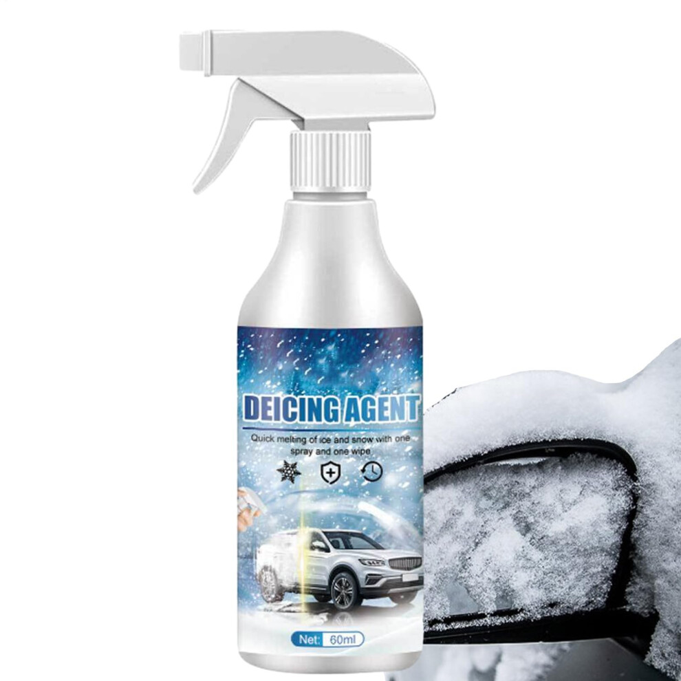 Car Windshield Deicer Spray 100Ml Fast Ice Melting Frost Remover For Winter Clear Visibility 9323874645711
