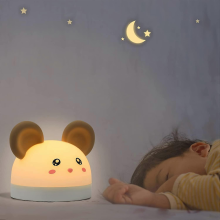 Kinder-Nachtlicht 2-in-1 Wecker und tragbares Nachtlicht Silikon-Bettuhr Einstellbare Helligkeit USB-Aufladung