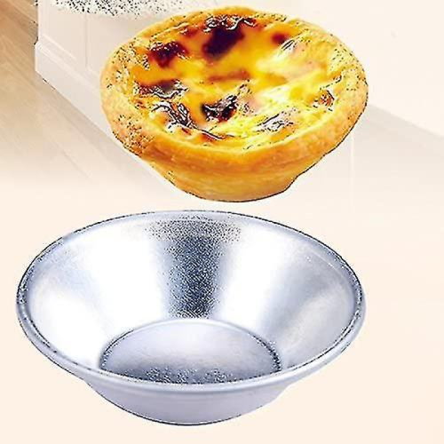 10 Stück Kuchenform Eierkuchen Pasteis De Nata Ofen Backform Runde Puddingform Kuchenwerkzeug (10 Stück) 2