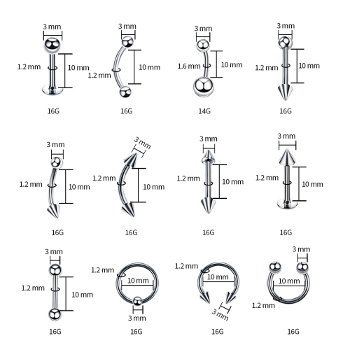 Piercing-Set aus Stahl 1