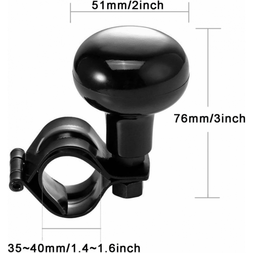 Lenkrad-Lenkradknopf für Auto (Schwarz) 1