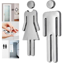 Sets mit Toilettenschildern, selbstklebende Toilettenschilder, Toilettenaufkleber, Toilettenschilder für Damen und Herren