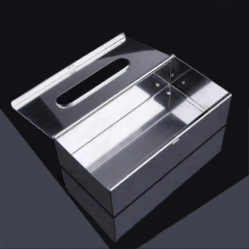 Kosmetiktuchbox aus Edelstahl, Papiertaschentuchspender, rechteckige Box 2