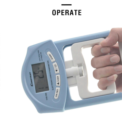Griffkraftmesser, digitales Handdynamometer, Handkrafttrainer, 300 lb, Grau 1