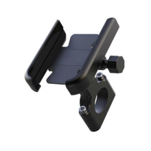(Schwarzer Lenker) Handyhalterung aus Aluminiumlegierung für Fahrräder, Motorräder und Motorräder – GPS-Navigationshalterung