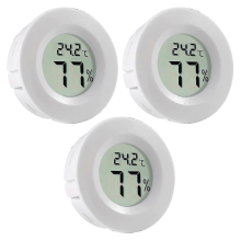 3er-Pack Mini-Rundhygrometer-Thermometer mit digitalem LCD-Monitor, Anzeige für den Innenbereich, Geschenkidee