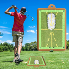 (25 cm x 50 cm) Golf-Trainingsmatte zur Schwungerkennung beim Schlagtraining, Premium-Golf-Aufprallmatte, Golf-Übungsmatten mit Ba