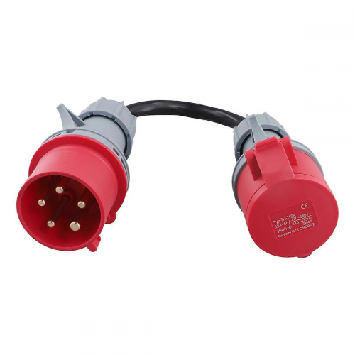 5-poliger roter 32A-Stecker auf 16A-Buchse CEE-Adapter 1