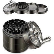 (Schwarz) 4-in-1-Mühle, Gewürzmühle, Zinklegierungsmühle, Gewürzmühle für die Küche