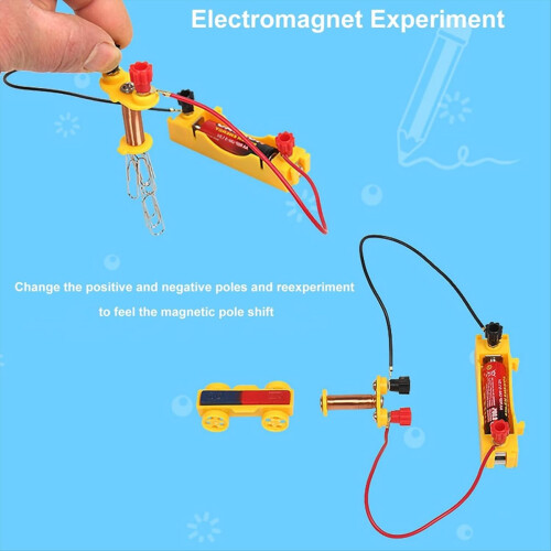 Large Science Magnet Kit for Kids Physics Electromagnet Experiment Set Educational School Students 2