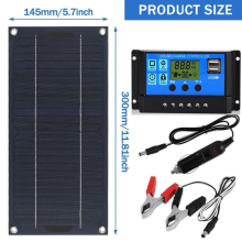 300-W-12-V-Solarpanel, Solarpanel-Set, Ladegerät-Set mit 60-A-Solarladung für Wohnmobile, Yachten, Außenbereich, Gartenbeleuchtung
