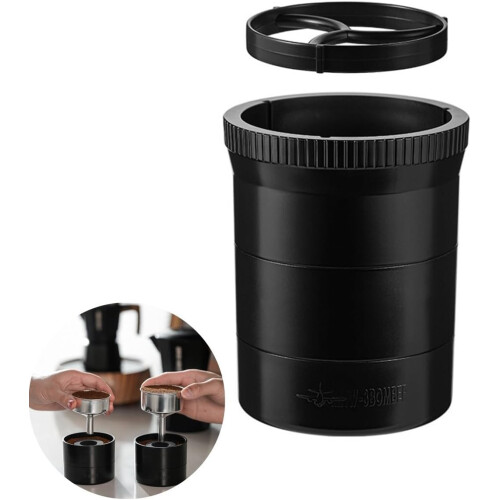 Coffee Distributor Leveler with Adjustable Height for Moka Pot, Uniform Grounds, Fits Funnels Under 68mm 1