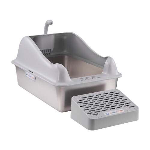 Living And Home Large Stainless Steel Cat Litter Box 2