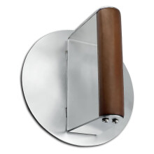 Stainless Steel Burger Press with Wooden Handle, Nonstick Meat Press for Grill and Vegetables