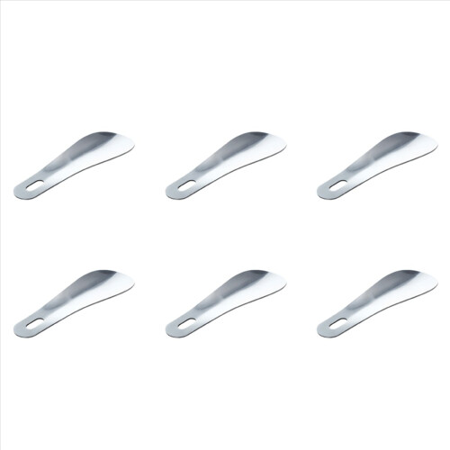 Conjunto de 6 peças de calçadeira profissional de metal inoxidável de 10 cm (4 polegadas)