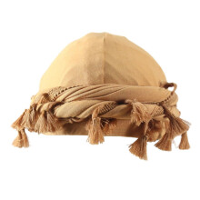 Youth Tassel Beanie Hat Adjustable Breathable Turban Headscarf for Outdoor and Casual Yellow