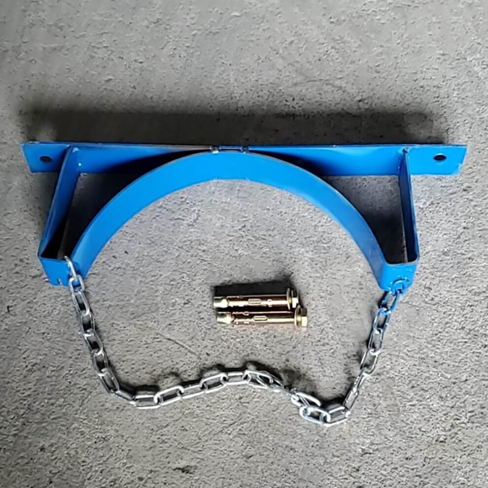 Oxygen Cylinder Rack Metal Wall Mount Holder with Chain for 40L Propane Tank 65cm Durable Storage