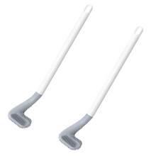 Cepillo de baño con cabezal de golf, limpieza de 360 grados, mango largo antideslizante, secado rápido, para el hogar y el baño (2 piezas).