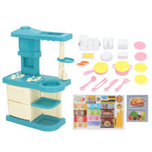 Cozinha de brinquedo infantil com experiência culinária realista, multifuncional, que desenvolve habilidades práticas e é feita de plástico