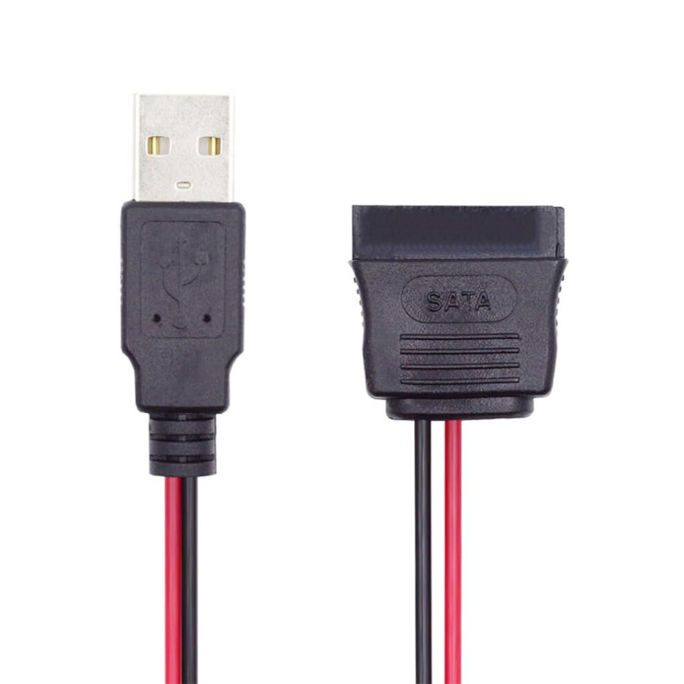 Usb 2.0 To Sata Adapter Cable 15Pin 5V Power For 2.5 Inch Hdd Ssd, Compact 30Cm Cord 9001264600327