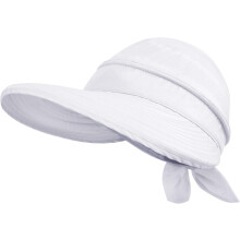 Sonnenhut für Damen mit breiter Krempe, UV-Schutz, faltbar, leicht, mit Belüftung am Oberkopf, 2-in-1-Design, wandelbar mit Zopfverschluss