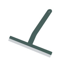 Rodo de chuveiro eficiente para portas de box, janelas, espelhos, azulejos e vidros de carros. Núcleo de aço inoxidável para maior durabilidade e