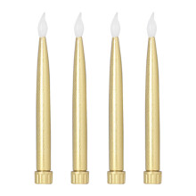 Smokeless Dripless Dinner Candles, Vintage Design Candle Sticks with Realistic Candle Flame, Battery Operated for Church, Marriage Proposals, Holiday