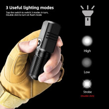 10000 lumenin mini-LED-taskulamppu XHP50 USB-ladattava sisäänrakennettu akku 3 valotilaa kannettava soihtulamppu pitkä - 1200mah