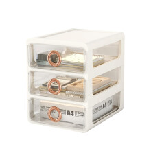 3 Drawer Plastic Storage Organizer for Bathroom, Makeup, Pantry, White 26x34x33cm