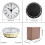 Clock Insert with Black Arabic Numerals, Quartz Movement, Round Silver Rim, Rubber Fixed, 2.8 Inch 3