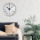 Clock Insert with Black Arabic Numerals, Quartz Movement, Round Silver Rim, Rubber Fixed, 2.8 Inch 4