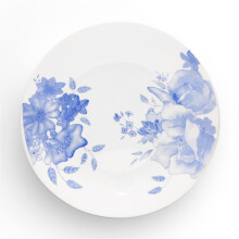 Wade Blue Floral Side Plate with Pale Blue & White Floral Pattern, Crafted from Earthenware, 22.75cm, Blue, WA967014BLU