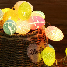 Festive Easter Decoration, Pastel Colored Battery Operated Crack Egg String Light, 1.5M Fairy Lights For Indoor Outdoor Party Favor, Easy To Install,