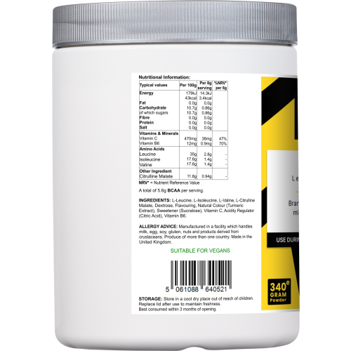 Muscle Dynamics BCAA Powder 340g Lemon & Lime 2