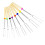 Outdoor Cooking Skewer Retractable U Shape Nonrust-Yellow hat 3
